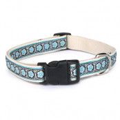 Natural Cotton Blue Flower - Hundhalsband