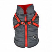 Mountaineer II Grey - Fodrat Hundtäcke med Integrerad Sele