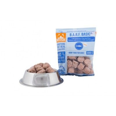 Mush BARF Basic Lax köttbullar 800g