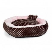SOFT VELOUR POLKA RING BED - Pink - Large